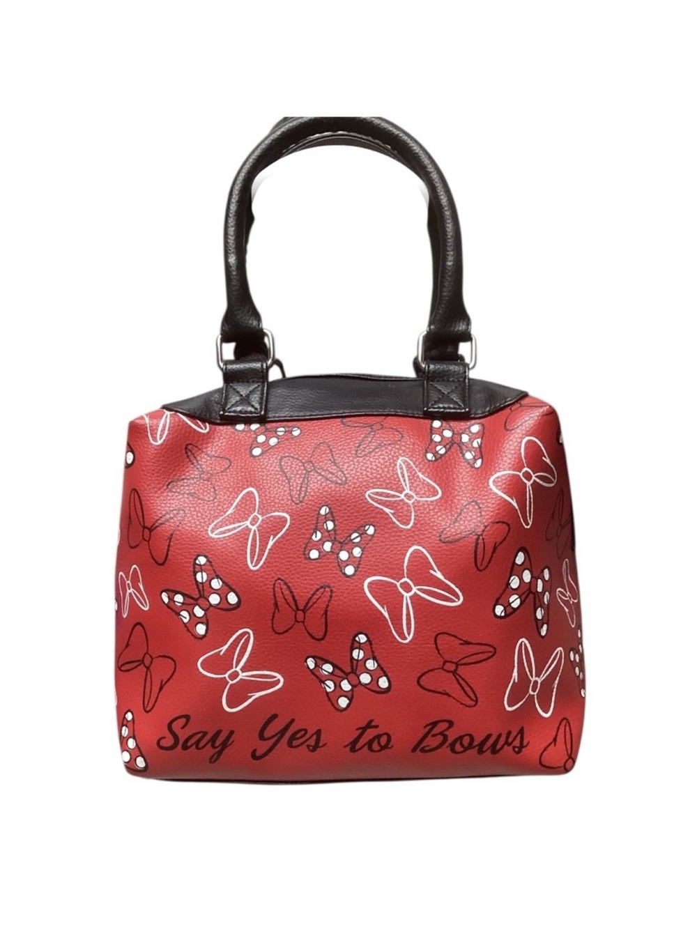 Disney Parks Minnie Mouse Red Bow Print Satchel Handbag - Say Yes to Bows
